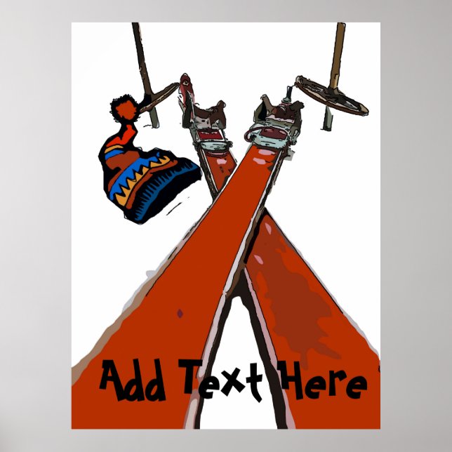Vintage Ski Travel add text, Poster (Framsidan)