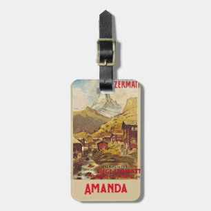 Vintage Ski Zermatt Bagagebricka