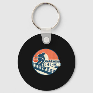 Vintage Skickar Silhouette-design med solnedgång g Nyckelring