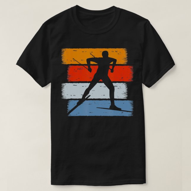 Vintage: skidåkning med skidor (wi) t shirt (Design framsida)