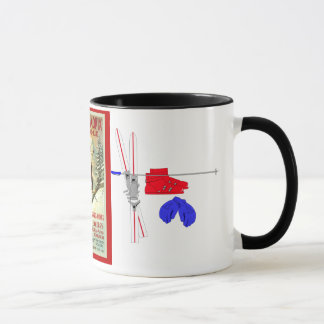 Vintage skidar affischen, Chamonix, Mont Blanc Mugg