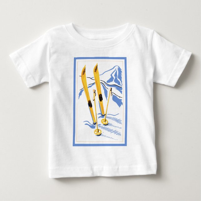 Vintage skidar konst tee (Framsida)