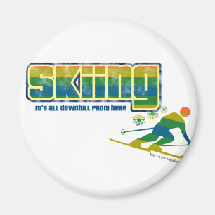 Vintage skidar stil magnet