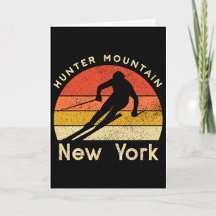 Vintage skidjägare Mountain New York Berg Kort
