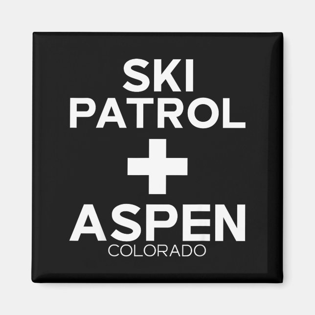 Vintage skidpatrull aspen  magnet (Framsidan)
