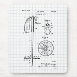 Vintage skidstångs patent musmatta
