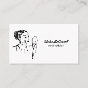 Vintage Skincare Aesthetician Visitkort