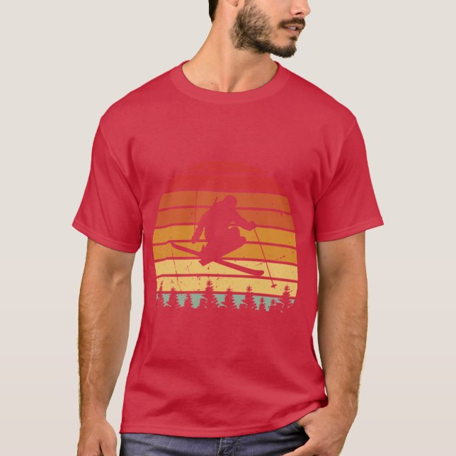 Vintage skis boy t shirt (Framsida)