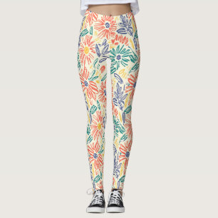Vintage Skiss av Vildblomma (11) Leggings