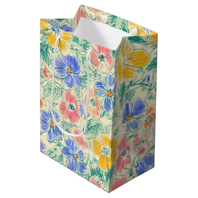 Vintage Skiss av Vildblomma (3) (Framsidan Vinklad)