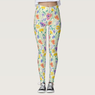 Vintage Skiss av Vildblommor (6) Leggings