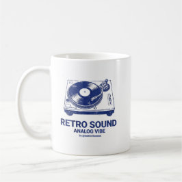 Vintage skivspelare Retro vinyl skivspelare Analog Kaffemugg