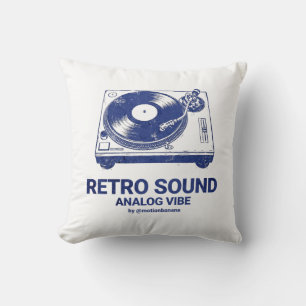 Vintage skivspelare Retro vinyl skivspelare Analog Kudde