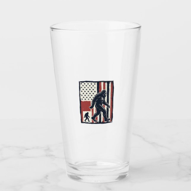 Vintage skogsdjursflaggans vektor skjortdesign_1 glaskopp (Framsida)
