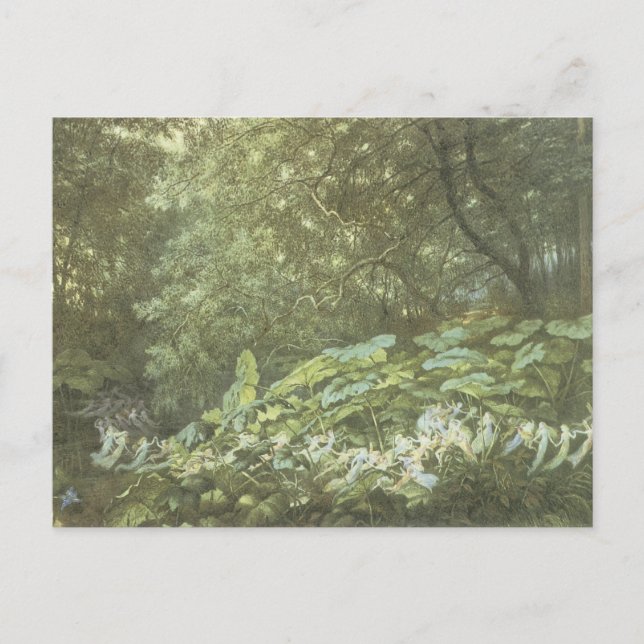 Vintage Skogsfe-postkort Vykort (Framsida)