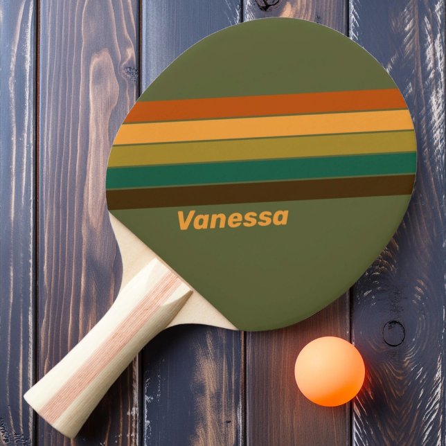 Vintage Skogsmyr Randig med Namn Pingisracket (Skapare uppladdad)