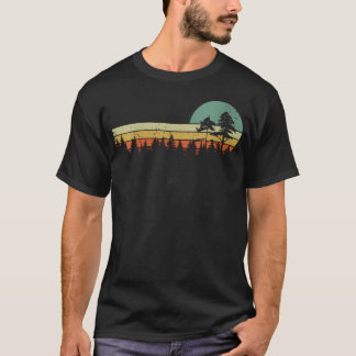 Vintage Skogsträd Vilda Djur T Shirt