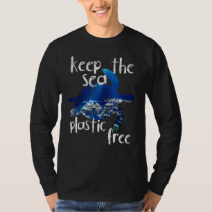 Vintage Sköldpadda Sköldpadda Vatten Håll Havet Pl T Shirt