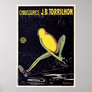 Vintage skor annonseringen poster