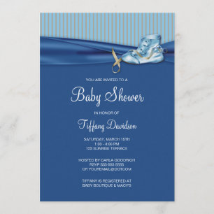 Vintage Skor Pojke Baby Shower Inbjudningar