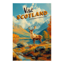 Vintage Skottland Cairngorms Ren Poster