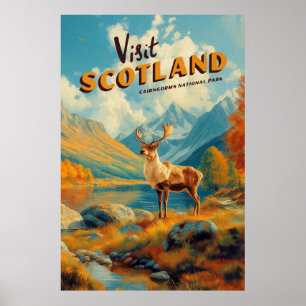 Vintage Skottland Cairngorms Ren Poster