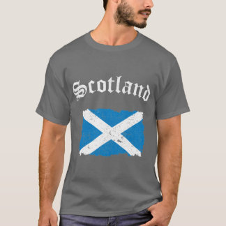 Vintage Skottland Flagga Retro Skotsk Flagga T Shirt