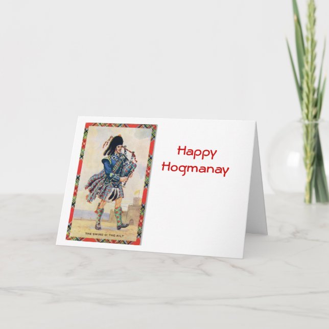 Vintage Skottland, följ Bagpiporna Kort (Framsida)