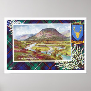 Vintage Skottland, Fraser, Mackenzie, Ballater Poster