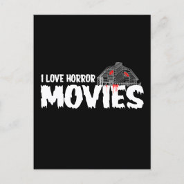 vintage skräckfilmkonst vykort