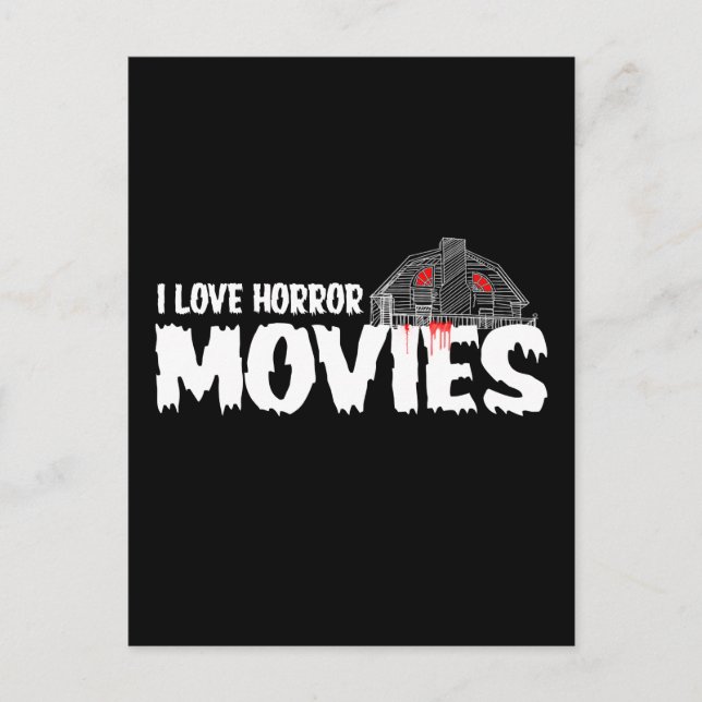 vintage skräckfilmkonst vykort (Framsida)