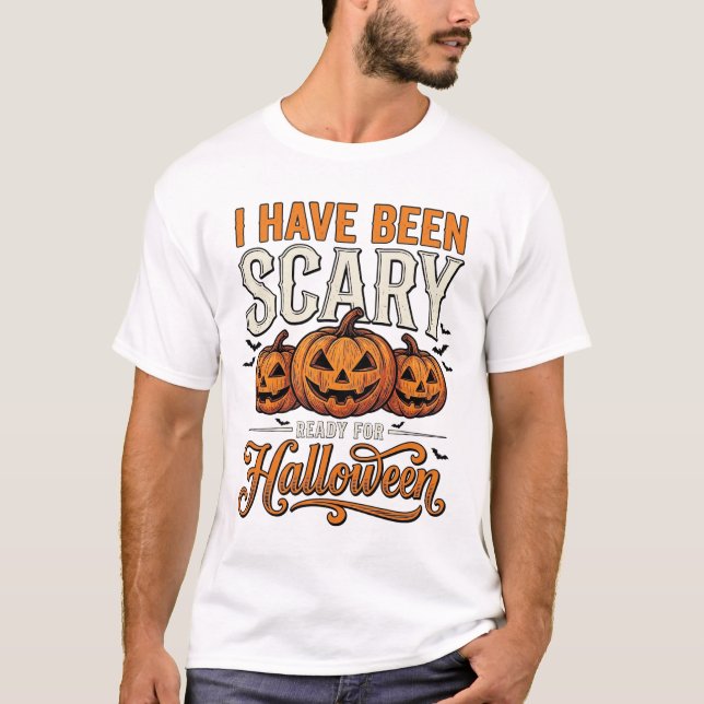 Vintage Skräckinjagande Halloween Pumpa Tröja Desi (Framsida)