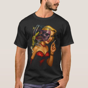 Vintage skräckserieteckning herrtröja t shirt