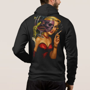 Vintage skräckserietidningskonst hoodie t shirt