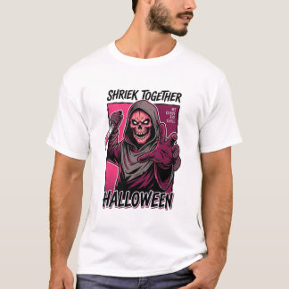 Vintage skräcktröja med graverad slasher Halloween T Shirt