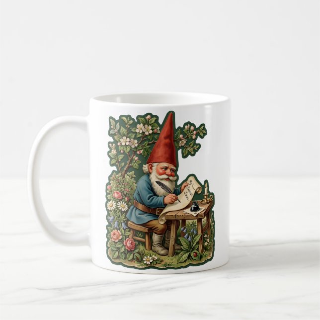 Vintage Skräpbild - TRÄDGÅRDSTOMTAR 20 Kaffemugg (Vänster)