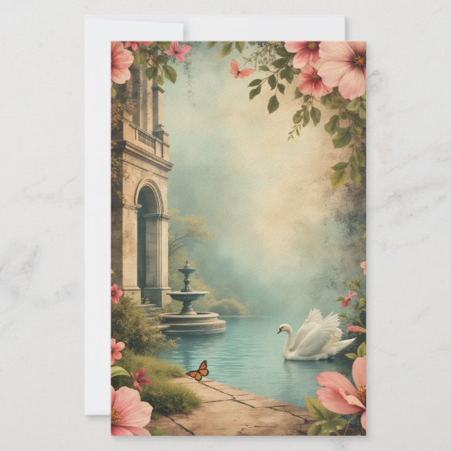 Vintage skrapbokspapper och brevpapper från innerg (Framsida)