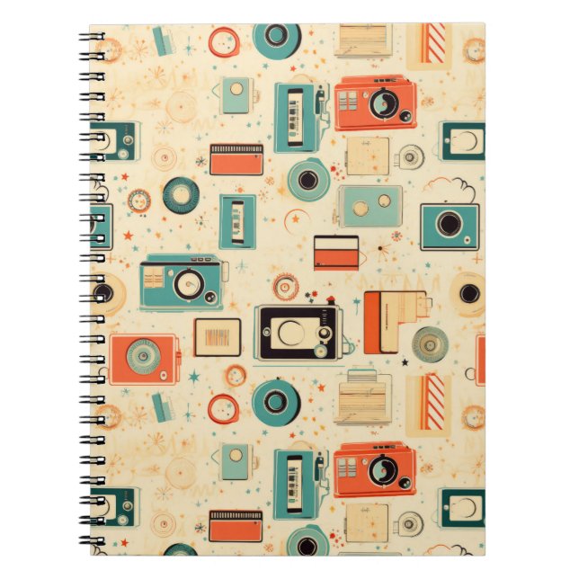 Vintage Skrapbook Mönster Anteckningsbok (Framsidan)