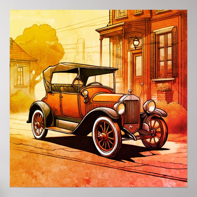 Vintage Skriv ut, Digital Download Wall Art Poster (Framsidan)