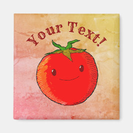 Vintage Skriv ut Stil Cute Tecknad Tomato Magnet