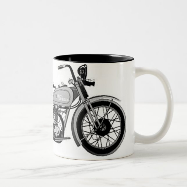 Vintage skrivar och bläck Harley Två-Tonad Mugg (Höger)