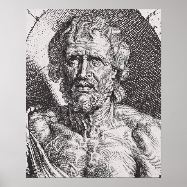 Vintage skriver ut Senecas skorpa Poster (Framsidan)