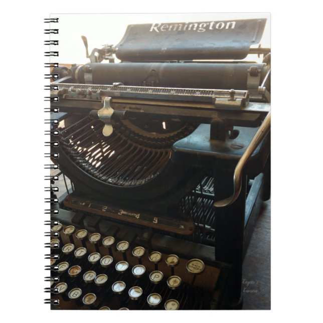 Vintage skrivmaskin anteckningsbok (Framsidan)