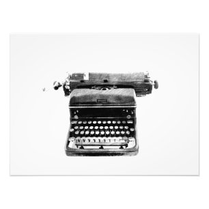 Vintage-skrivmaskin Fototryck