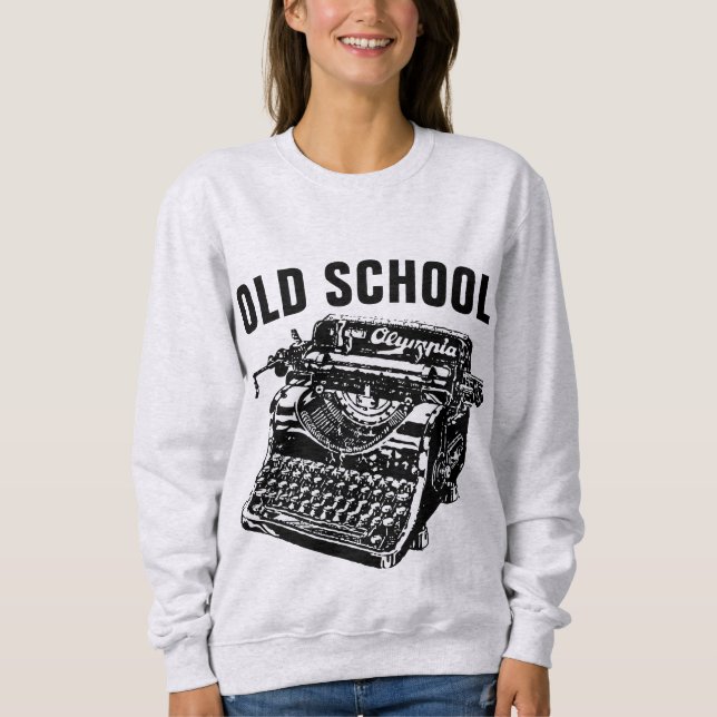 VINTAGE SKRIVMASKIN GAMLA SKOLAN T-shirts (Framsida)