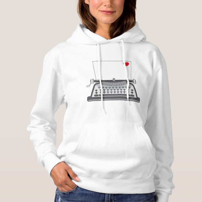 Vintage skrivmaskin Kärleksbrev T Shirt (Framsida)
