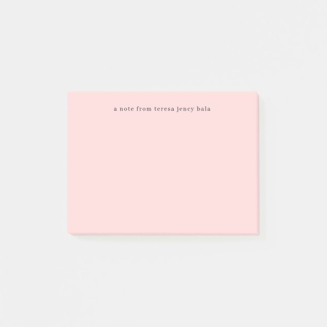 Vintage skrivmaskin Minimal Cream Design Post-it Block (Framsida)
