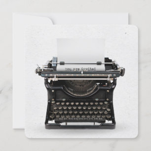 Vintage skrivmaskin Pension party inbjudan