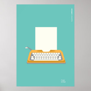 Vintage-skrivmaskin Poster