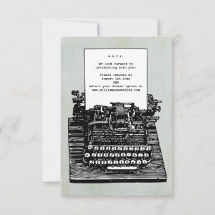 Vintage-skrivmaskin svar på bröllop RSVP